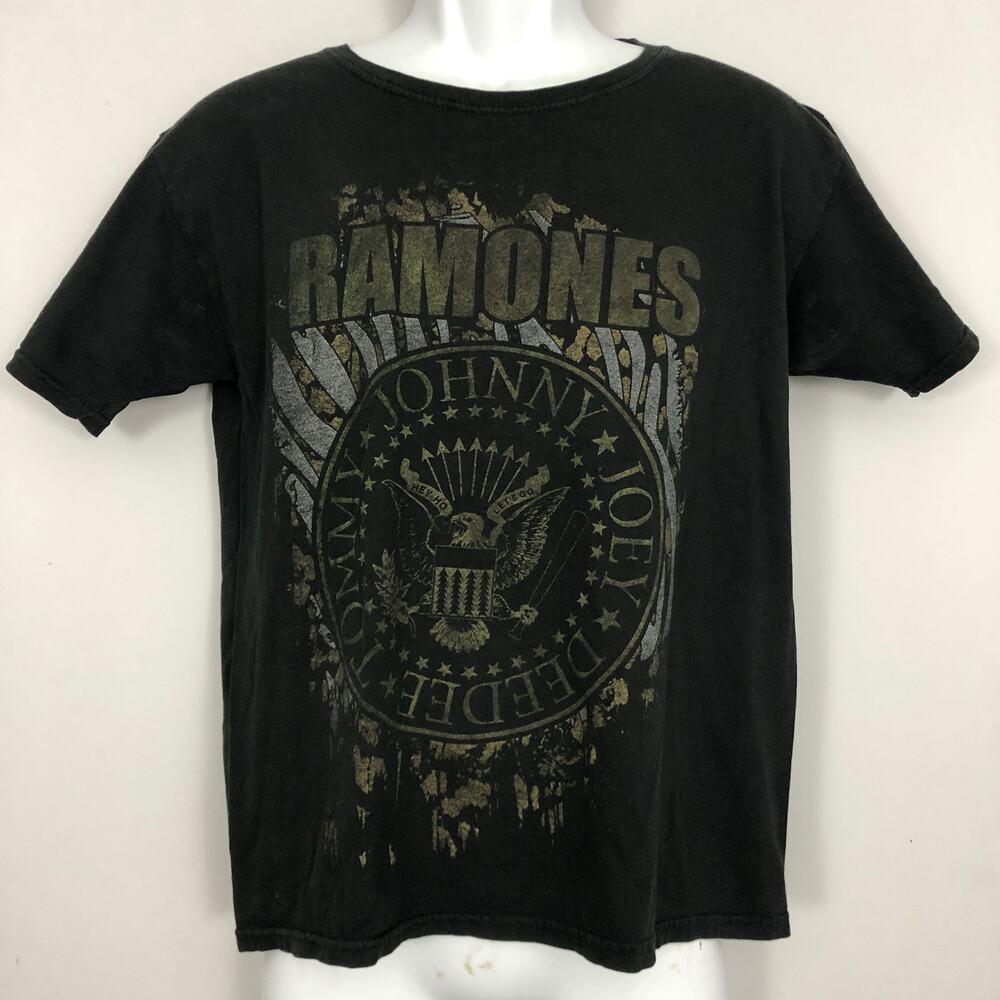 Ramones Punk Band Graphic T-Shirt Mens XS Black Streetwear Rock & Roll Garage